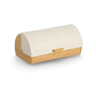 Zeller KOPENHAGEN Brotkasten Bambus/Metall Beige
