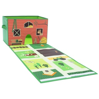 Kinderteppich PLAY & STORE Bauernhof - Aufbewahrung und Spielteppich in einem, Primaflor-Ideen in Textil, rechteckig, Höhe: 25 mm grün