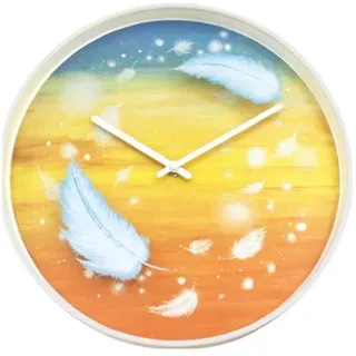 Nextime, Wanduhr, 3311 - Wanduhr "Feathers", Lautlos, Mehrfarbig, Kunststoff, 30 cm (30 cm)