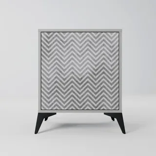 SpaceRebels Sideboard, Grau, Metall, Beton Optik, 1 Fächer, Rechteckig, 57.5x70.5x42 cm, Wohnzimmer, Kommoden & Sideboards, Sideboards