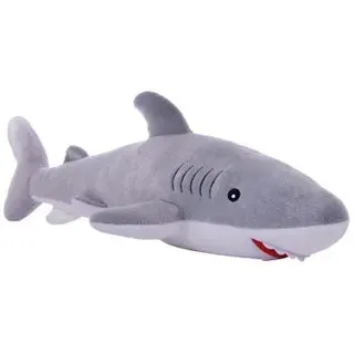 Dehner Lieblinge Stofftier Hai, ca. B59/H25 cm, Grau, Weiß