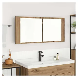 vidaXL LED Spiegelschrank 100 x 12 x 45 cm Braun