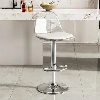 SJDUYD Barhocker-Set aus transparentem Acryl, höhenverstellbare drehbare Barhocker, moderner drehbarer Barhocker, Frühstücksbarhocker für die Kücheninsel high Chair