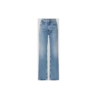 Wide Leg Jeans im Used-Look, Jeansblau, 27
