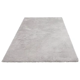 OTTO home Hochflor-Teppich Microfaser Teppich Magong, besonders weich, sehr feiner Flor, rechteckig, Höhe: 30 mm, uni, Wohnzimmer, Schlafzimmer, Kinderzimmer, auch rund und als Läufer silberfarben 300 cm x 400 cm x 30 mm