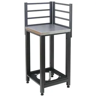 Außen-Eckmodul 47x47x123 cm schwarz/Edelstahl - Schwarz