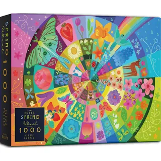 Elena Essex Puzzle - Spring Wheel, Puzzle für Erwachsene,1000 Teile, Puzzel Erwachsene Anspruchsvoll, Cooles Frühlings Sommer Blumen, Größe 70 x 50 cm