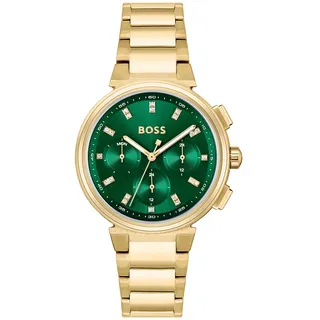 BOSS Multi Zifferblatt Quarz Uhr für Damen Kollektion ONE mit Goldfarben Edelstahlarmband - 1502679