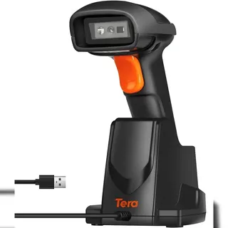 None Tera Pro Barcodescanner QR 2D 1D Bluetooth2,4G mit USB Ladestation HW0007 Orange 1 Stück