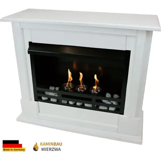 Ethanol und Gelkamin Modell Emily Premium Weiss incl. 21 teil. Set - Weiß