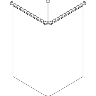 HEWI Duschabtrennung Serie 801, PG90, matt, Felsgrau