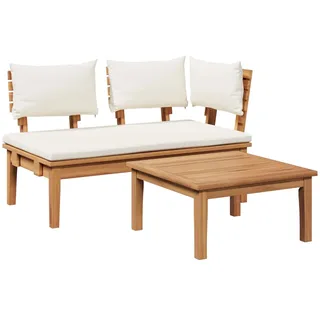 vidaXL Gartenbank 60 x 30 x 27,5 cm Creme und Braun