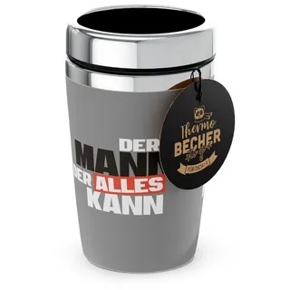 La Vida Thermobecher Thermobecher Isolierbecher Thermo Kaffeebecher To Go 240ml la vida, Material: Edelstahl grau