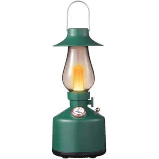 Vintage-Nachtlicht, Retro-Musik-Nachttischlampe, Tragbarer Bluetooth-Lautsprecher mit Dimmbarer, Weicher Umgebungsbeleuchtung, Tischlampe für Raumdekoration, Geschenke, Camping, IPX4(Grün)