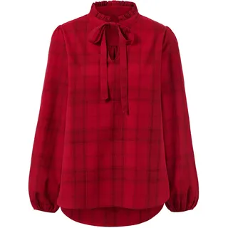 Tchibo - Karierte Schluppenbluse - Damen - Gr. 42 - rot/kariert