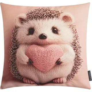Magma Dekokissen Heart Puppies Igel 45x45 cm - pink