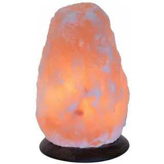 HIMALAYA SALT DREAMS Salzkristall-Tischlampe Rock, Leuchtmittel wechselbar, Warmweiß, Handgefertigt aus Salzkristall - jeder Stein ein Unikat, ca.1,7 kg orange