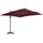 mit Aluminium-Mast 400 x 300 cm Bordeauxrot