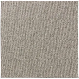 benuta Outdoorteppich, Hellgrau, Kunststoff, Uni, Quadratisch, 195x195 cm, Oeko-Tex® Standard 100, Made in Turkey, wasserabweisend, Teppiche & Böden, Teppiche, Outdoorteppiche