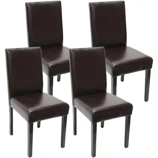 MCW Esszimmerstuhl Littau Kunstleder braun 4er Set