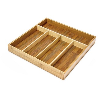 Relaxdays Besteckkasten Bambus natur - Hellbraun