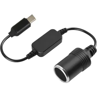 Auto-Zigarettenanzünder, 5 V USB-C-Stecker auf 12 V-Buchse, Netzteil-Konverter, 11,8 Zoll, für Zigarettenanzünder Im Auto, Recorder, Elektronisches Autoladegerät für Hunde