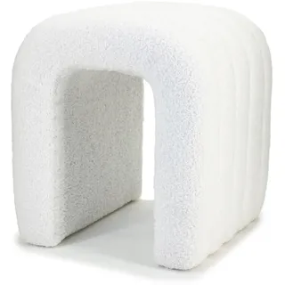 Giga Meubel Pouf Sera | Beige | Bouclé | 41x38x45 cm | Japandi