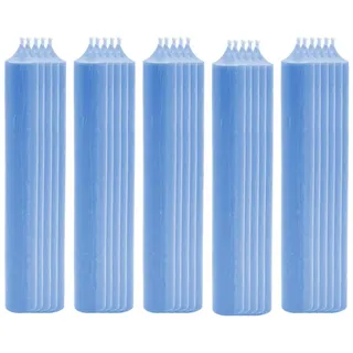TSB Werk Spitzkerze 25x Stabkerze Tischkerze Wachskerze Durchgefärbt, Tropffrei, Kerze, 180 x 22mm, Set blau