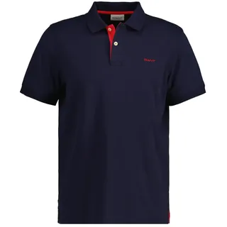 GANT Reg Contrast Rugger Kurzarm-poloshirt Evening Blue XL