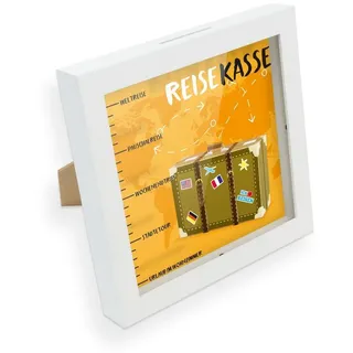 itenga Spardose itenga Bilderrahmen Spardose Reisekasse (Motiv 8) - Einleger, Plexigla
