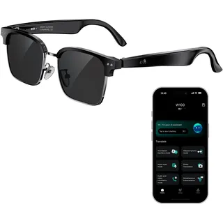 ONKELYIM AI Smart Glasses, Übersetzungsbrille mit ChatGPT und 164 Sprachen | Bluetooth Sonnenbrille mit polarisierten Gläsern, Musikwiedergabe, Freisprechanruf und Sprachassistent, für Frauen und Männer