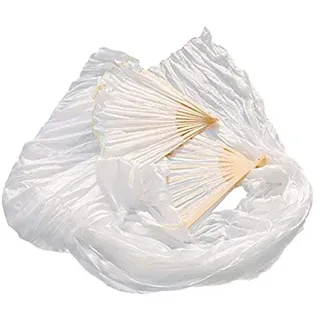 RUANI 100% Unisex Tanz-Fans aus chinesischer Seide Unisex Fächer für Bauchtanz Farbe 180 x 90 cm