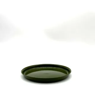 Kimmel Teller Speiseteller Ø 18 cm Kuchenteller Snackteller für Garten, Camping, Picknick, Mehrweggeschirr, Farbe oliv
