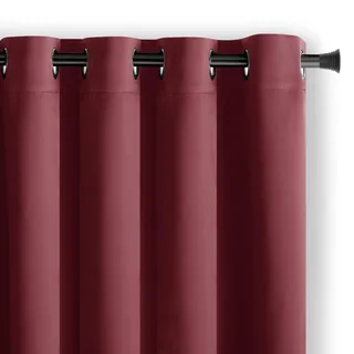 AmeliaHome Blackout Vorhang 140x175 cm weinrot 1 St. Blickdicht Fensterdekoration Dekoschal Dekorvorhang Blackout