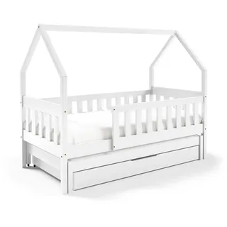 masseno Kinderbett BAMBINA 80 x 160 cm Kiefer massiv weiß