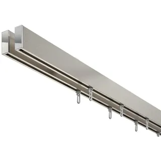 DécoProfi Gardinenschiene 2-läufig Ø 0 mm 400 cm Silber