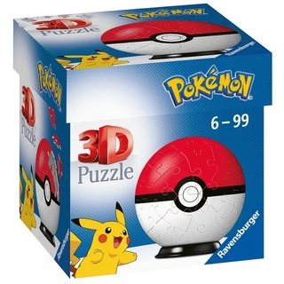 Ravensburger 3D-Puzzle »54 Teile Ravensburger 3D Puzzle Ball Pokémon Pokéball Classic 11256«, 54 Puzzleteile