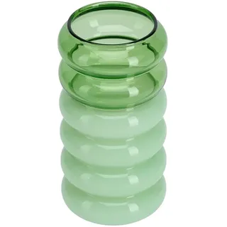 Design Letters - Bubble - 2 in 1 Vase & Kerzenhalter, H 13,5 cm, green / milky green