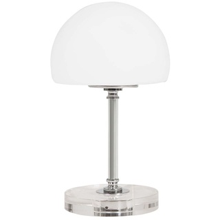 Beistellleuchte Tischleuchte Nachttischlampe LED Touch dimmbar Glas weiß chrom