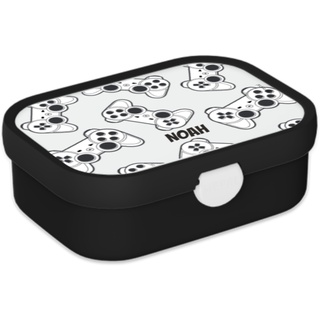 Mepal Bento Lunchbox Campus Gaming - Personalisierte Brotdose mit Namen für Kinder - Bento-Fach & Gabel - Meal Prep Box Clip-Verschluss - BPA-frei & Spülmaschinenfest - 750 ml - Kleine Controllers