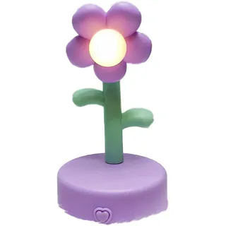 Blumen-tischlampe, Tragbare Dekorative Nachtleuchte Für Büro Oder Schlafzimmer, Lila
