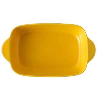 Dowbom Keramik-Backformen für Ofen, kleine Auflaufform für Ofen, Keramik-Backformen (Gelb, 680 ml)