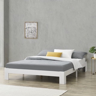 Holzbett Raisio 160x200 cm mit Lattenrost Weiß