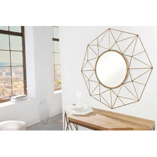 riess-ambiente Wandspiegel DIAMOND XL 90cm messing (Einzelartikel, 1-St), Wohnzimmer · Flur · Schlafzimmer · Eisen · Retro Design goldfarben