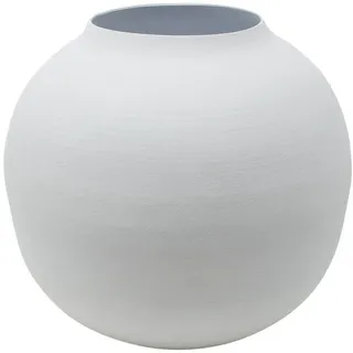 LaLe Living Dekovase Blumenvase Soyah aus Eisen in Schwarz und Weiß, Ø14,5x13,5cm, aus Eisen, matte Oberfläche weiß