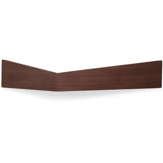 Woodendot Wandregal, Walnuss, Holz, Dreieckig, 57x10x15 cm, FSC 100%, Wohnzimmer, Regale, Wandregale