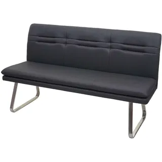 Mendler Sitzbank Polsterbank Grau 160 x 40 x 48 cm
