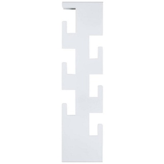 Wandgarderobe, Weiß, Metall, 15x60x8 cm, Garderobe, Garderobenleisten & Garderobenhaken