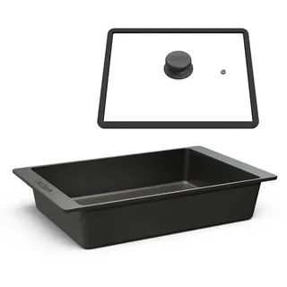 Hoffmann x CALLEkocht Aluminium-Handguss Bräter, 41x26 cm, Anthrazit, Induktionsgeeignet, Backofenfest bis 250°C, 5L Volumen, Aufflaufform, Lasagneform, Made in Germany (mit Deckel)