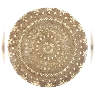 Atmosphera Shine Juteteppich Ø 115 cm Gold